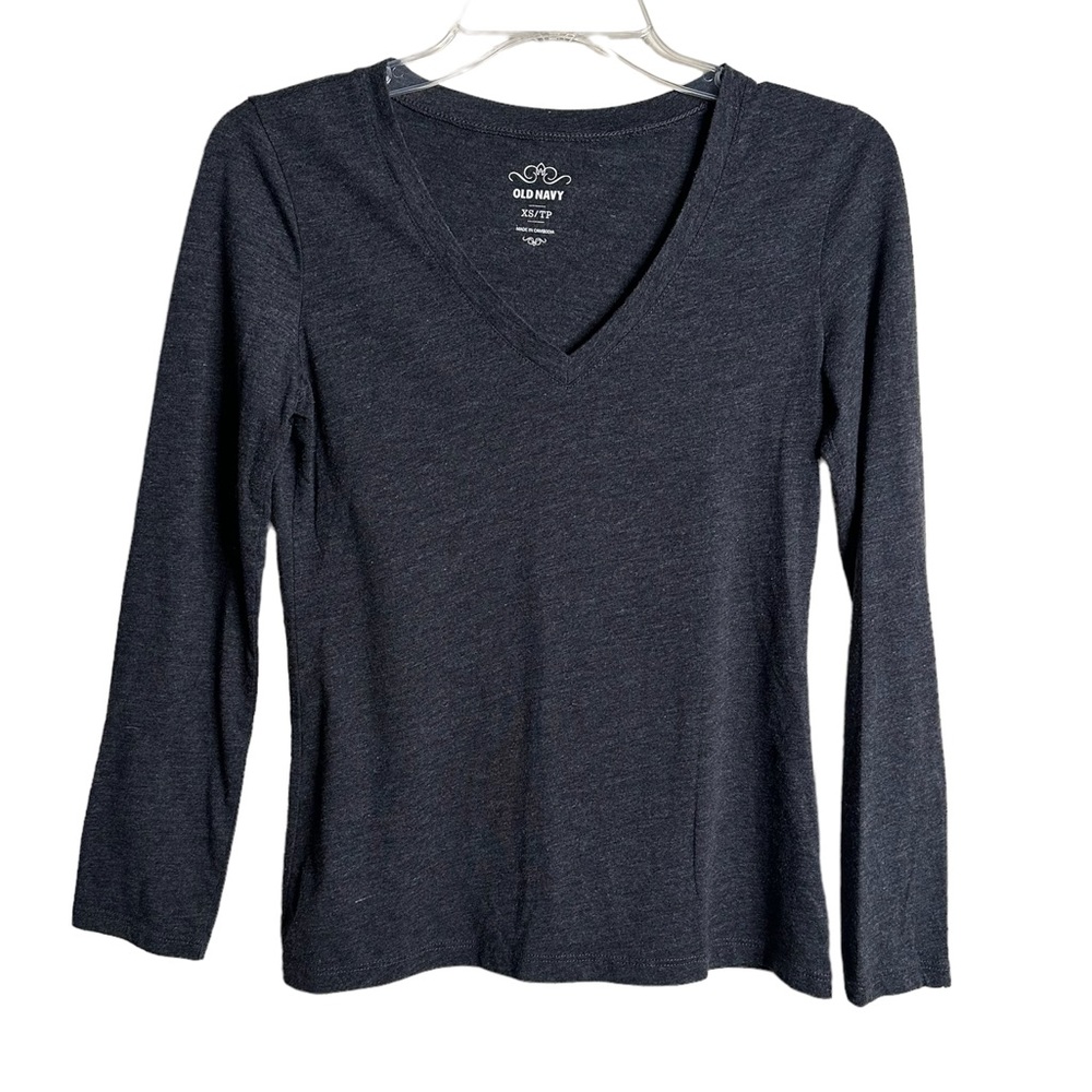 Old Navy Women’s V-Neck Grey Long Sleeves Shirt XS